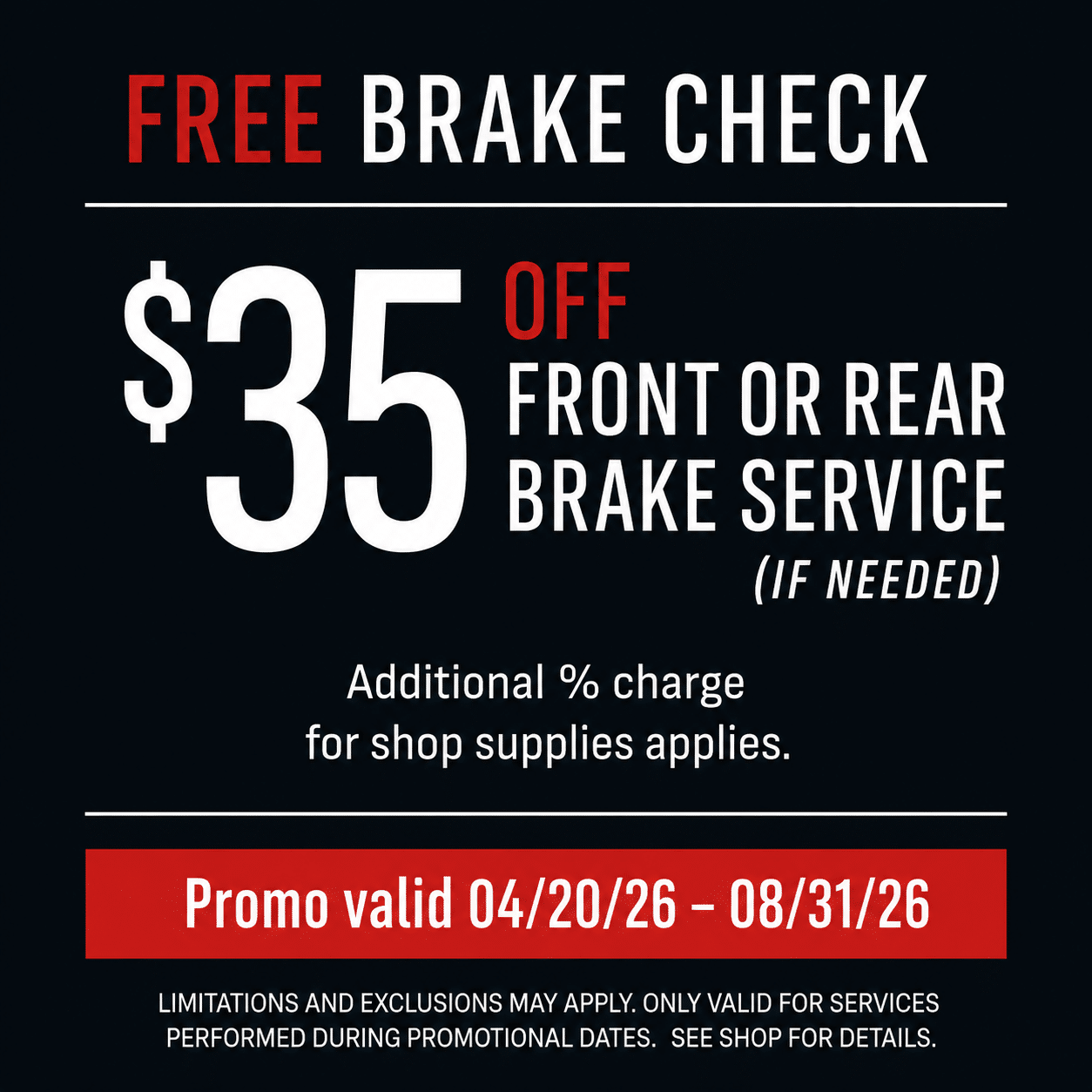 Brake Coupon