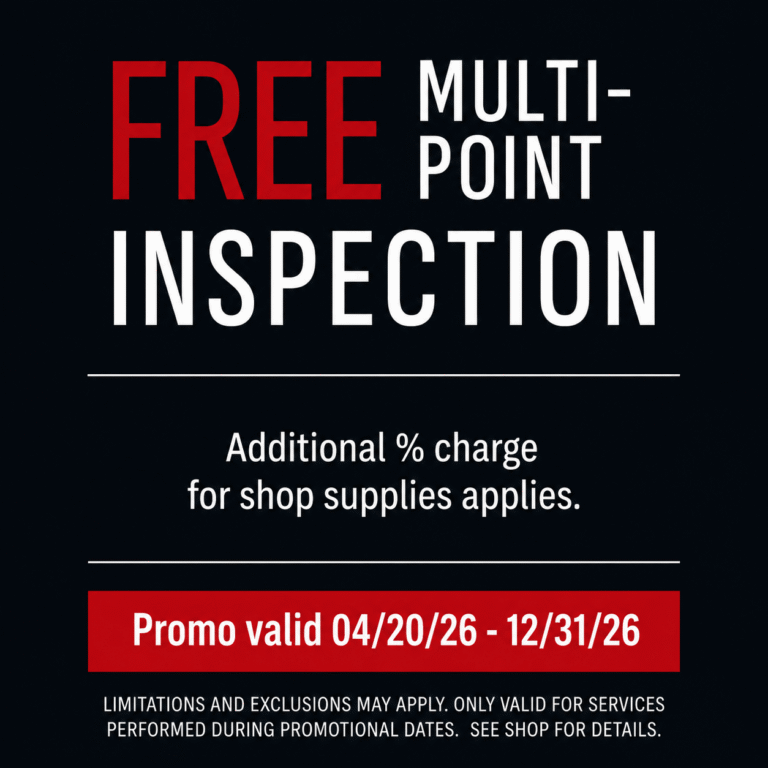 Harrell’s multi-point inspection offer, valid through December 31, 2026; terms apply